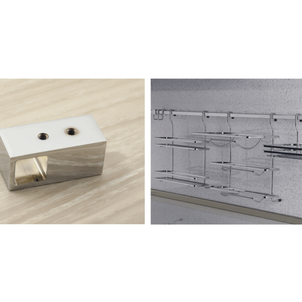 Portatubo per Tubo Quadro mm.16x16x1,2 Cromato  Manart